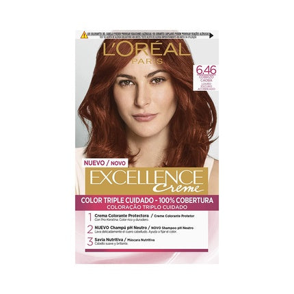 Vopsea de păr, L'Oréal Paris, Excellence Crema, castaniu deschis
