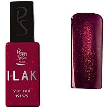 Gel Polish Peggy Sage I-LAK VIP Red, 11ml, roșu cu sclipici