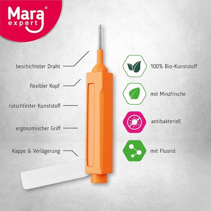 Perie Interdentală, Mara Expert, ISO 1, Portocalie, Pachet 8 buc