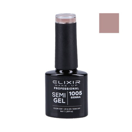 Lac de unghii, Elixir, 1005 Sienna, maro, 8ml