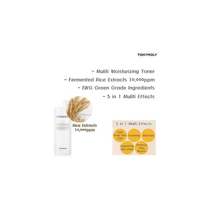 Toner facial, Tonymoly, Wonder Rice, alb, 500ml