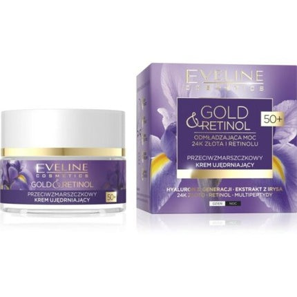 Eveline Cosmetics Gold & Retinol 50+ Crema de zi și noapte, 54g, Violet