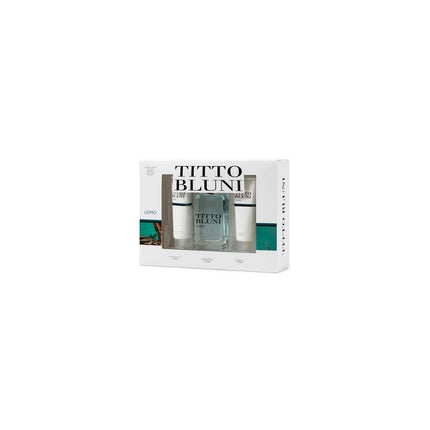 Set Parfum Bărbație, De Ruy, Titto Bluni Uomo, 75ml + 50ml + 10ml, Set Cadou