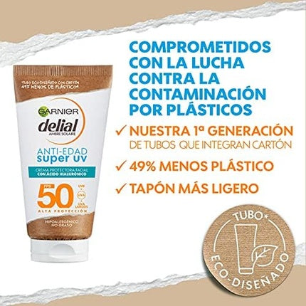 Cremă facială cu protecție solară, Garnier, Super UV, SPF50, 50ml