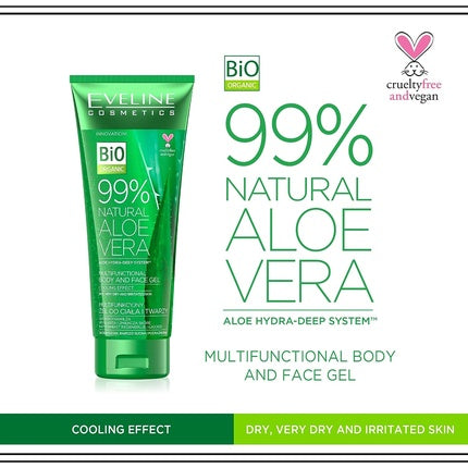 Gel multifunctional fata si corp, Eveline Cosmetics, Aloe Vera, 250ml