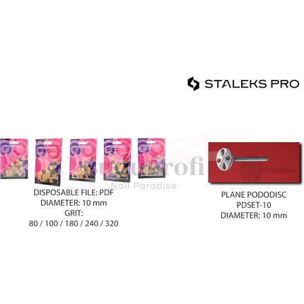 Discuri Pedichiură Staleks, PDF-10, aurii, set 50 bucăți