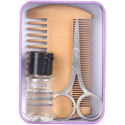 Set Îngrijire Barbă, Kikkerland, cutie metalică, 3 piese