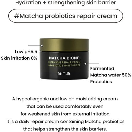 Cremă Reparatoare, Heimish, Matcha, 50ml, verde