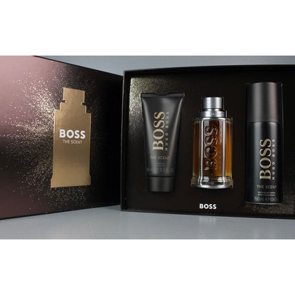 Set cadou Hugo Boss The Scent, Eau de Toilette 100ml, Gel de duş 100ml, Deospray 150ml
