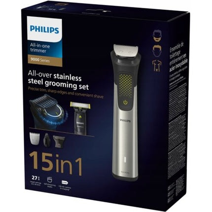 Trimmer multifuncțional Philips 9000 Seria, oțel inoxidabil, gri
