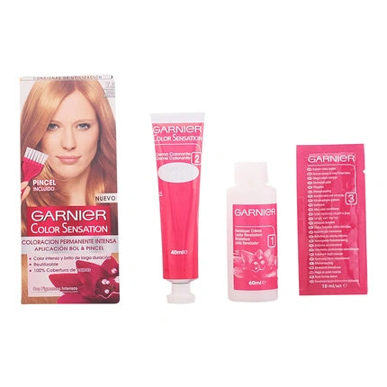 Garnier Color Sensation 73 Golden Blond, Vopsea de par permanentă cu perie aplicatoare, 195g