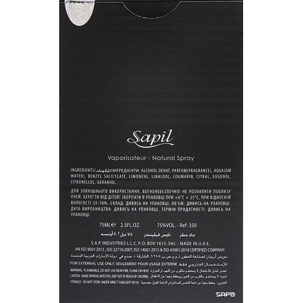 Apa de Toaletă, Sapil Nice Feelings, Black, 75ml