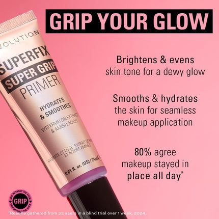 Revolution Superfix Grip Primer, Hidratant și Netezitor pentru Machiaj, 41 g