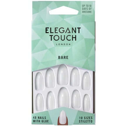Unghii False Elegant Touch Stiletto Alb