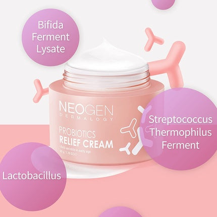 Cremă față, Neogen, Probiotics Relief, roz deschis