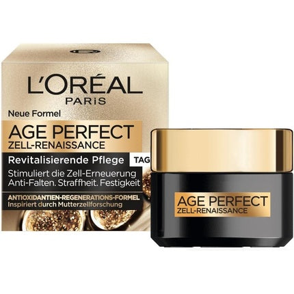 Crema Facială Anti-îmbătrânire, L'Oréal Paris, Age Perfect Cell Renaissance, 50ml, cu Trufă Neagră și Ceai Negru