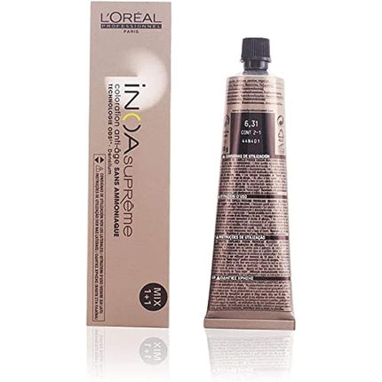 Vopsea de păr L'Oréal Professionnel INOA Supreme V511 6.31 Dark Blonde Gold 60 g