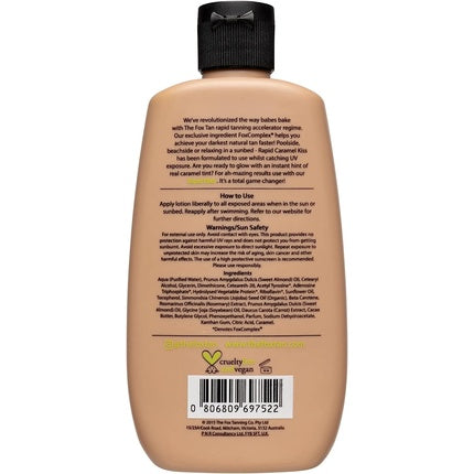 Loțiune bronzantă The Fox Tan Rapid Caramel Kiss, 120ml