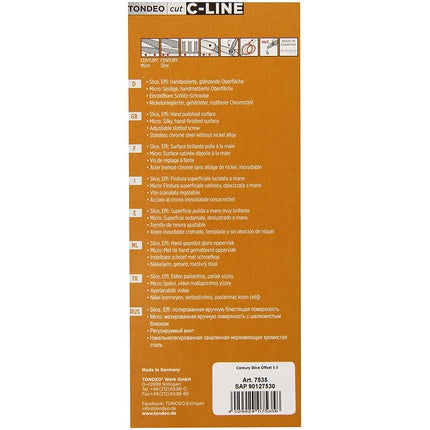 Tondeo Century Slice Offset, Foarfece profesionale, design ergonomic, negru