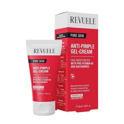 Crema Antibacteriană Revuele Pure Skin, Gel-Cremă Anti-Acnee, cu Provitamină B5 și Niacinamidă, 50 ml