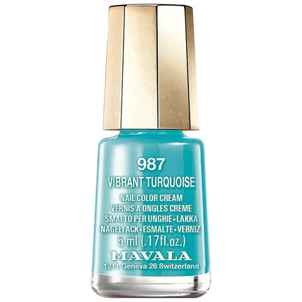 Smalti pentru unghii Mavala Mini Nail Polish 987 Vibrant Turquoise 5ml