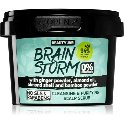 Exfoliant pentru scalp Beauty Jar Brainstorm Scrub cu pudră de ghimbir și ulei de migdale, 100g