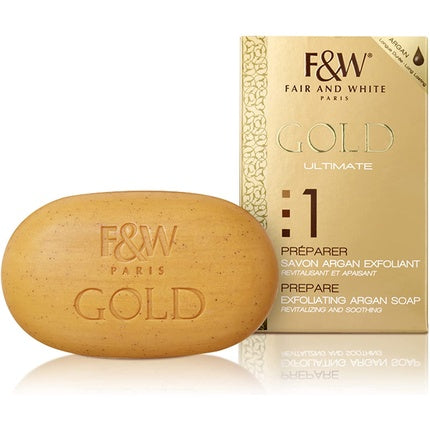 Săpun exfoliant cu argan și aur, Fair & White, 210g