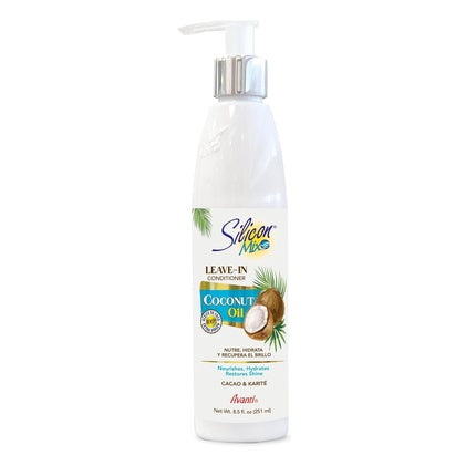 Condiționer fără clătire Silicon Mix Coconut Oil cu ulei de cocos, 8.5 oz