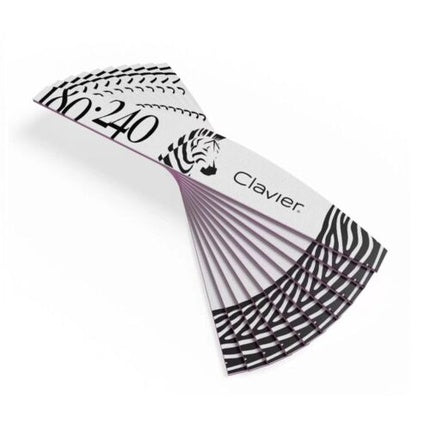 Set de piluțe pentru unghii, Zebra, 180/240 grit, 10 bucăți