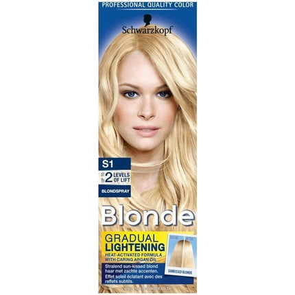 Spray decolorant Schwarzkopf Blonde Blondspray Super, albastru, 80g