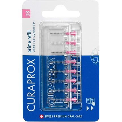 Periuțe interdentare, Curaprox CPS 08, roz, 8 bucăți