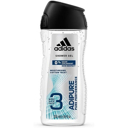 Gel de duș 3-în-1, adidas, Adipure, 250ml