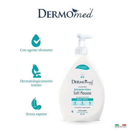 Dermomed Intimate Cleanser Soft Mousse cu Agent de Umidificare, 600ml
