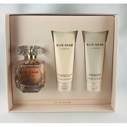 Set parfum, Elie Saab Le Parfum, Eau de Parfum Spray 90ml + Lotiune de Corp 75ml + Gel de Dus 75ml