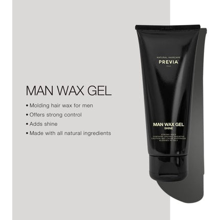 Gel de păr Previa Man Wax Gel Shine, 200ml, fixare puternică
