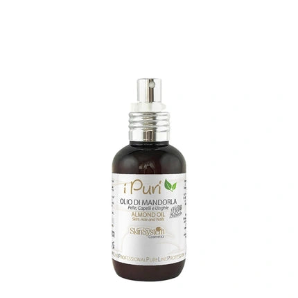 Ulei facial Skinsystem iPuri Almond Oil 100ml, sticlă maro cu pompă