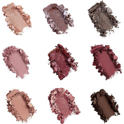 Sigma Beauty Electric Pink Eyeshadow Palette, 3x3 culori, ambalaj negru mat