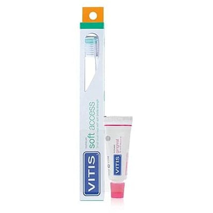 Periuță de dinți Vitis Soft Access cu pastă gingivală 15ml