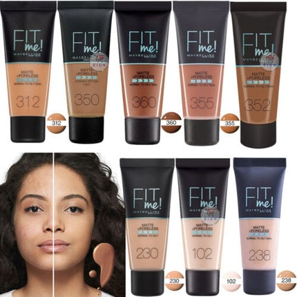 Fond de ten, Maybelline New York, Fit Me Matte, 30ml, diverse nuante