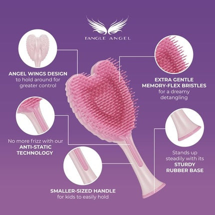 Perie de păr pentru copii Tangle Angel Cherub - Alb Gloss