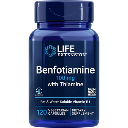 Supliment Nutrițional Life Extension Benfotiamine cu Tiamină 100mg, 120 capsule