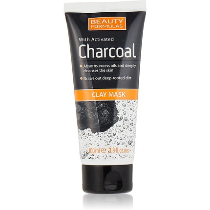Masca de argilă, Beauty Formulas, cărbune activ, 100ml