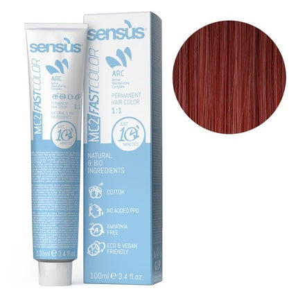 Vopsea de păr permanentă Sensus Mc2 Fast Color 5.5 Light Red Brown, 100 ml