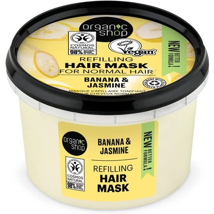 Masca de par, Organic Shop, Banana si Iasomie, 250 ml