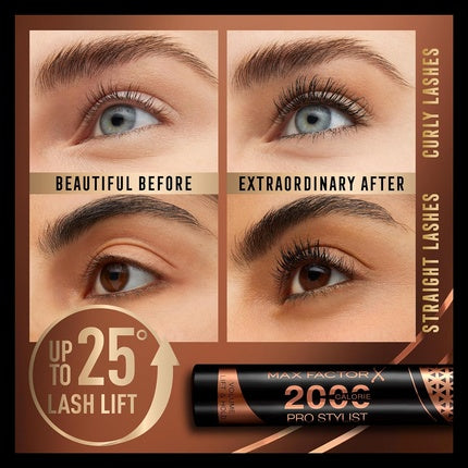 Mascara Max Factor 2000 Calorie Pro Stylist, negru maro, 9ml