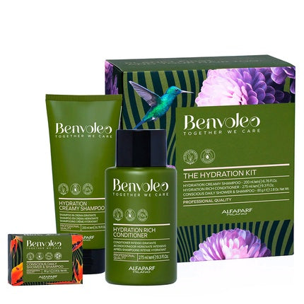 Kit Îngrijire Păr, Alfaparf Milano Benvoleo Hydrating Kit, 250ml + 250ml + 90g