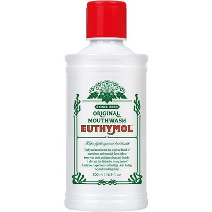 Euthymol Original Mouthwash 500ml - Fără alcool, Fără fluor, Gust puternic