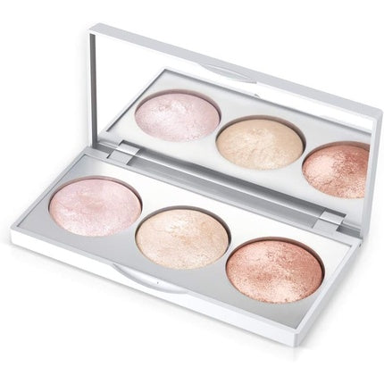 Paleta Highlighter Golden Rose Strobing, 6 culori diverse, ambalaj argintiu