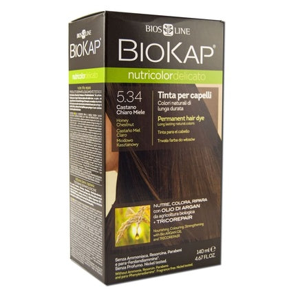 Vopsea de păr, Bios Line Biokap, Castaniu Miere, 140 ml
