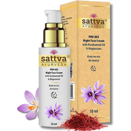 Cremă de noapte, Sattva Ayurveda, Pro-Age, 50ml, alb